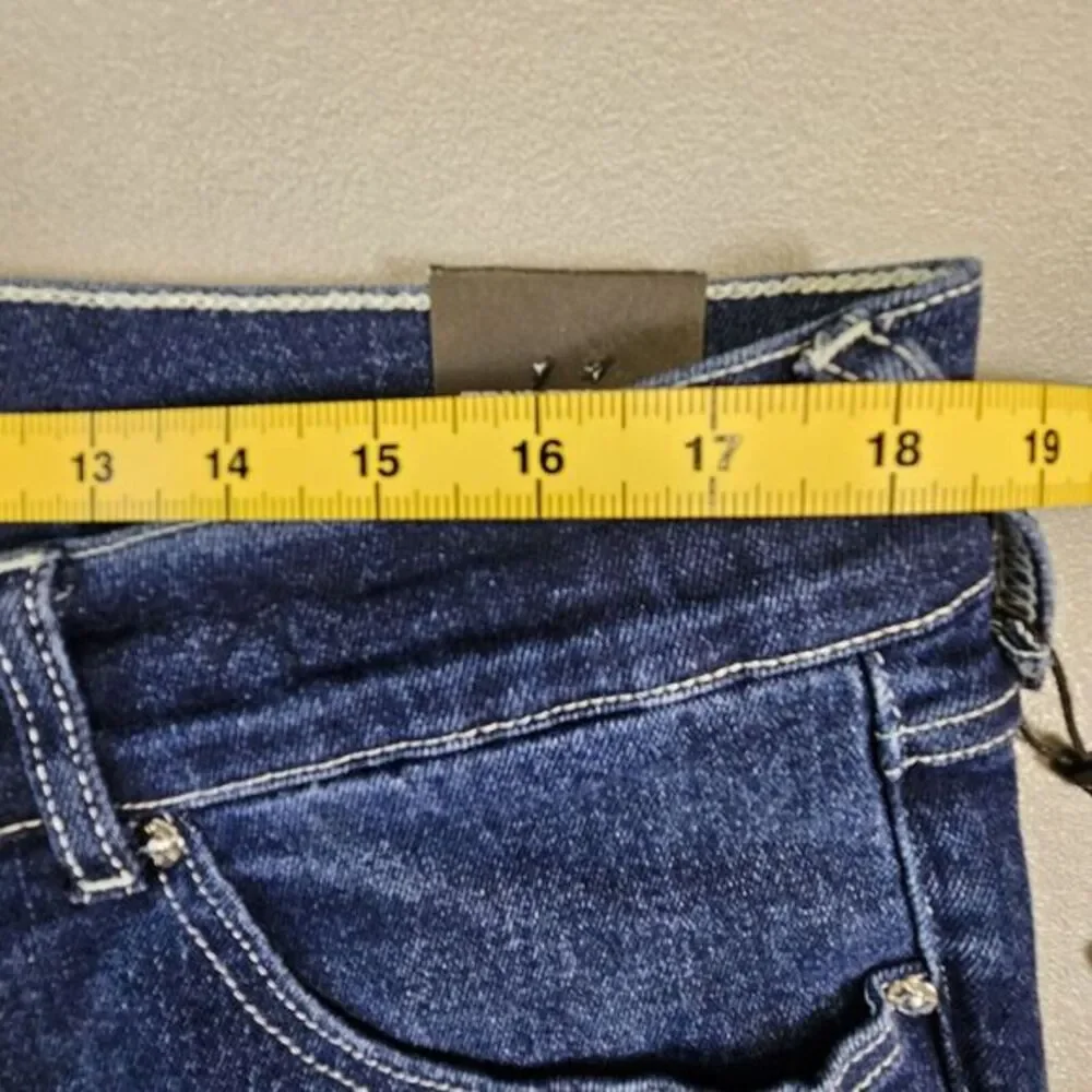 NWT True Religion Ricky Flap SN Men Blue Denim Jeans Size 36x34 Relaxed Straight